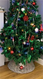 Rackhams Christmas Wicker Tree Skirt, Small - thumbnail 6