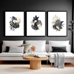 Rackhams Tropical wall mural - set of 3 wall art prints - A2 16.54 x 23.39 in / 42 x 59.4 cm - Matte Museum Quality Art Paper 290 gsm - White Frame - thumbnail 2