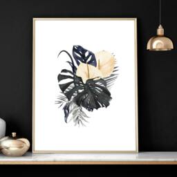 Rackhams Tropical wall mural - set of 3 wall art prints - A2 16.54 x 23.39 in / 42 x 59.4 cm - Matte Museum Quality Art Paper 290 gsm - White Frame - thumbnail 3