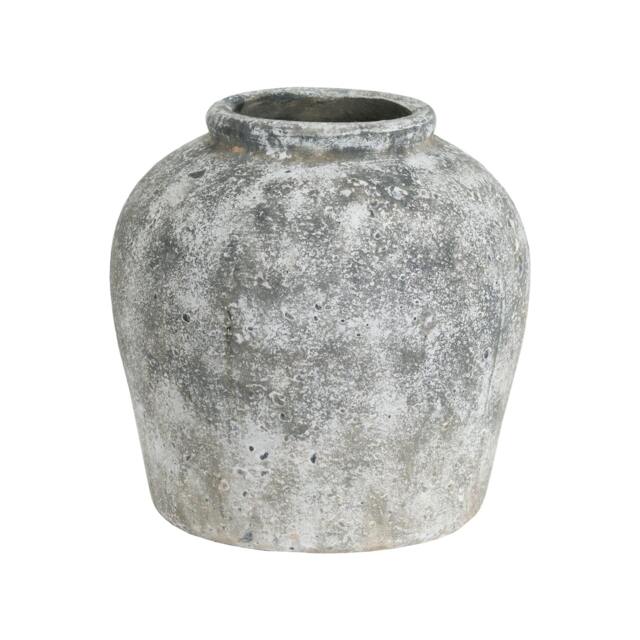 Rackhams Aged Stone Ceramic Vase - Grey - One Size - Grey - 100% Ceramic - image 1