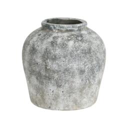 Rackhams Aged Stone Ceramic Vase - Grey - One Size - Grey - 100% Ceramic