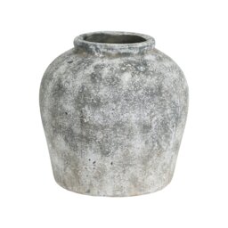 Rackhams Aged Stone Ceramic Vase - Grey - One Size - Grey - 100% Ceramic - thumbnail 2
