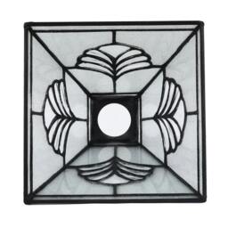 Rackhams Traditional Clear Glass Tiffany Pendant Light Shade with Floral Panels - thumbnail 4