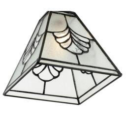 Rackhams Traditional Clear Glass Tiffany Pendant Light Shade with Floral Panels - thumbnail 3