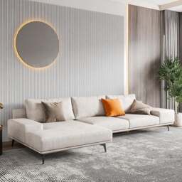 Rackhams Jarrod Three Seater, Four Seater, Five Seater Corner Sofa - Three Seater Corner 310cm - White - thumbnail 1
