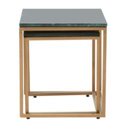 Rackhams Varana Nest Of Two Green Marble Top Tables - thumbnail 5
