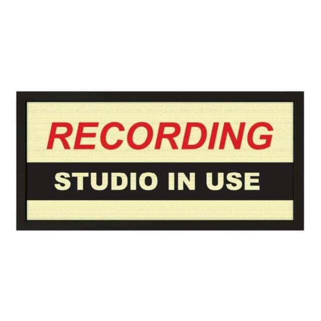 Rackhams Framed Wall Art Print - Recording Studio In Use Sign for Music Lovers - image 1