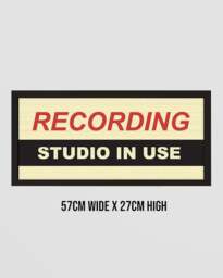 Rackhams Framed Wall Art Print - Recording Studio In Use Sign for Music Lovers - thumbnail 6
