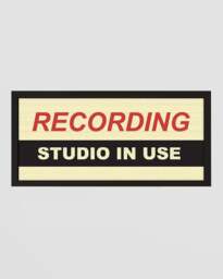 Rackhams Framed Wall Art Print - Recording Studio In Use Sign for Music Lovers - thumbnail 2