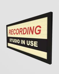 Rackhams Framed Wall Art Print - Recording Studio In Use Sign for Music Lovers - thumbnail 3