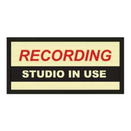 Rackhams Framed Wall Art Print - Recording Studio In Use Sign for Music Lovers