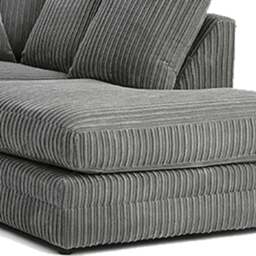 Rackhams Luxor Cord Fabric 4 Seater Corner Sofa Scatter Back - Silver - Right Hand Facing - thumbnail 4