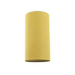 Rackhams Contemporary and Stylish Mustard Ochre Linen Fabric Tall Cylindrical Lampshade