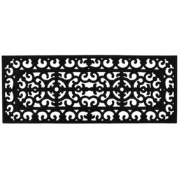 Rackhams Lexi Wrought Iron Effect Rubber Patio Mat, 45x120cm, Black - thumbnail 2