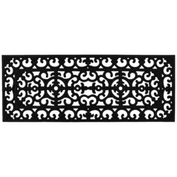 Rackhams Lexi Wrought Iron Effect Rubber Patio Mat, 45x120cm, Black - thumbnail 3