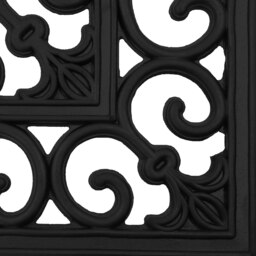 Rackhams Lexi Wrought Iron Effect Rubber Patio Mat, 45x120cm, Black - thumbnail 5