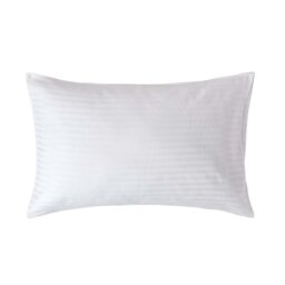 Rackhams Silky 330 TC Egyptian Cotton Satin Stripe Housewife Pillowcase, Standard Size - Beige - thumbnail 2