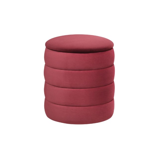 Rackhams Ripple Cylindrical Ribbed Stool - Burgundy - Pack of 2 - Burgundy - image 1