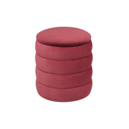 Rackhams Ripple Cylindrical Ribbed Stool - Burgundy - Pack of 2 - Burgundy - thumbnail 2