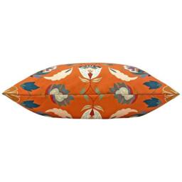 Rackhams Folk Floral Cushion Cover - Orange - 30cm x 50cm - Orange - 100% Polyester - thumbnail 3