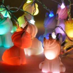 Rackhams Unicorn Colour Changing LED String Lights Approx 200cm Length - Plastic - Multi - String Light - thumbnail 5