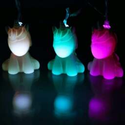 Rackhams Unicorn Colour Changing LED String Lights Approx 200cm Length - Plastic - Multi - String Light - thumbnail 4