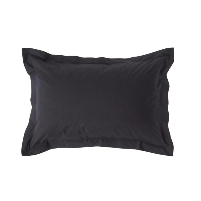 Rackhams Egyptian Cotton Oxford Pillowcase 200 TC, Standard Size - Black - image 1