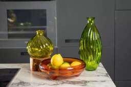 Rackhams Verano Recycled Glass - Ola Tall Vase - Orange - Recycled Glass - thumbnail 3