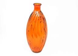 Rackhams Verano Recycled Glass - Ola Tall Vase - Orange - Recycled Glass - thumbnail 1