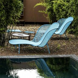 Rackhams Kaczynski Metal Garden Chair, Outdoor Lounge Chair - Yellow - thumbnail 2