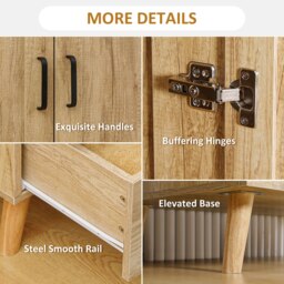 Rackhams 2 Door Wardrobe with 2 Drawers and Hanging Rail for Bedroom - thumbnail 6