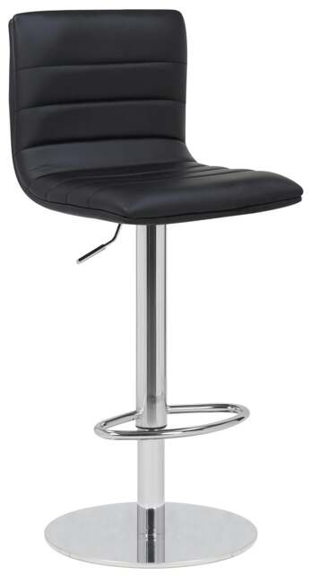 Rackhams Deluxe Aldo Black Bar Stool - Adjustable Swivel Home & Breakfast Bar Stool - image 1