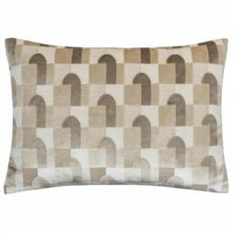 Rackhams Keela Geometric Cushion Cover - Natural - 50cm x 35cm - Natural - 100% Polyester - thumbnail 1