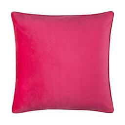 Rackhams Meridian Velvet Cushion Cover - Pink/Red - 55cm x 55cm - Pink/Red - 100% Polyester