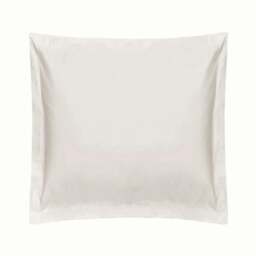 Rackhams 1000 Thread Count Cotton Sateen Continental Pillowcase - White - One Size - White - 100% Cotton - thumbnail 1