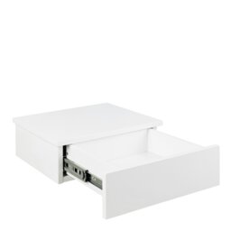 Rackhams Avignon Square Bedside Table with 1 Drawer in White - White - Manufactured wood - 1 - thumbnail 3