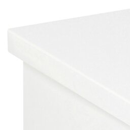 Rackhams Avignon Square Bedside Table with 1 Drawer in White - White - Manufactured wood - 1 - thumbnail 6