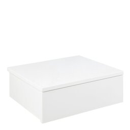 Rackhams Avignon Square Bedside Table with 1 Drawer in White - White - Manufactured wood - 1 - thumbnail 1