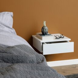 Rackhams Avignon Square Bedside Table with 1 Drawer in White - White - Manufactured wood - 1 - thumbnail 4