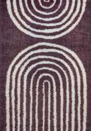 Rackhams Moodi Shaggy Purple Velvetine Rug - Ø 120 cm - thumbnail 2