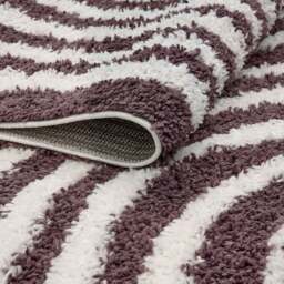 Rackhams Moodi Shaggy Purple Velvetine Rug - Ø 120 cm - thumbnail 5