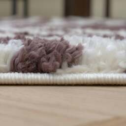 Rackhams Moodi Shaggy Purple Velvetine Rug - Ø 120 cm - thumbnail 6