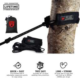 Rackhams Tree Slings Hammock Hanging Kit - thumbnail 4