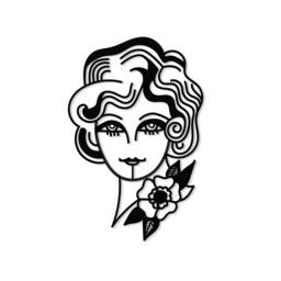 Rackhams Modern Metal Wall Art Woman in Flowers Theme Home Ornament Decorative Minimalist Design Hanging Wall Sculpture, Black - Metal - Black