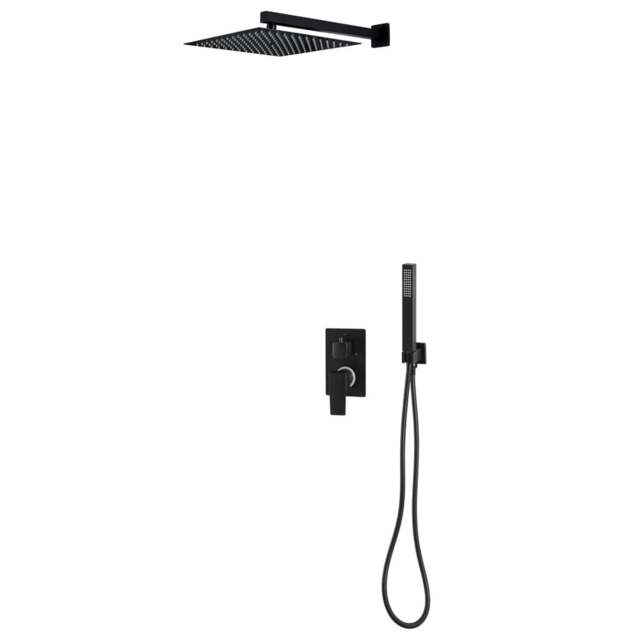 Rackhams Shower System Stainless Steel 201 Black