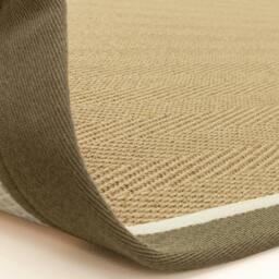 Rackhams Bordo Herringbone Jute Khaki Rug - 68x240cm - thumbnail 4