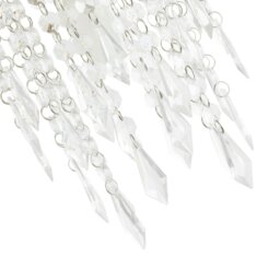 Rackhams Modern Waterfall Design Gold Pendant Shade with Clear Acrylic Droplets and Beads - thumbnail 5