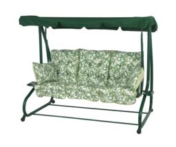 Rackhams Pendulum 3 Seater Steel Hammock swing Cotswold Leaf