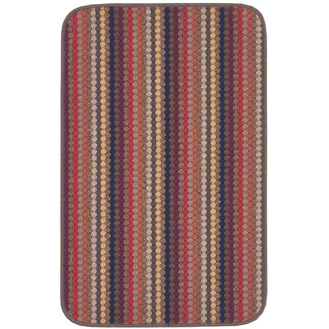 Rackhams Washable Brown Stripe Mats - 57X90 cm - image 1