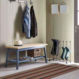 Rackhams Washable Brown Stripe Mats - 57X90 cm - thumbnail 4